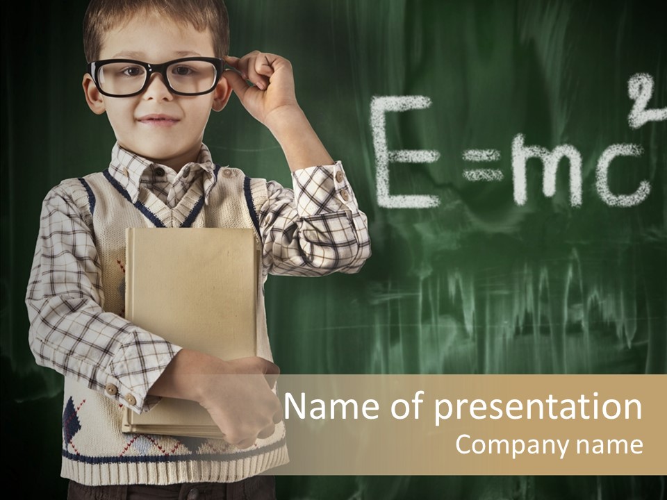 Education Glasses Student PowerPoint Template