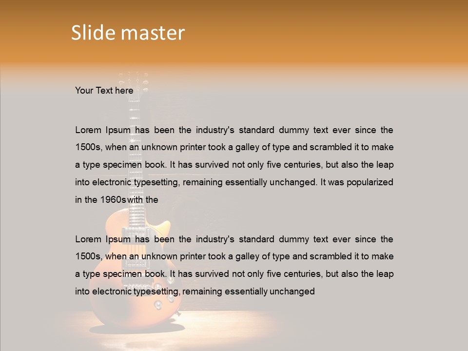 Electricity Rock And Roll Concert PowerPoint Template