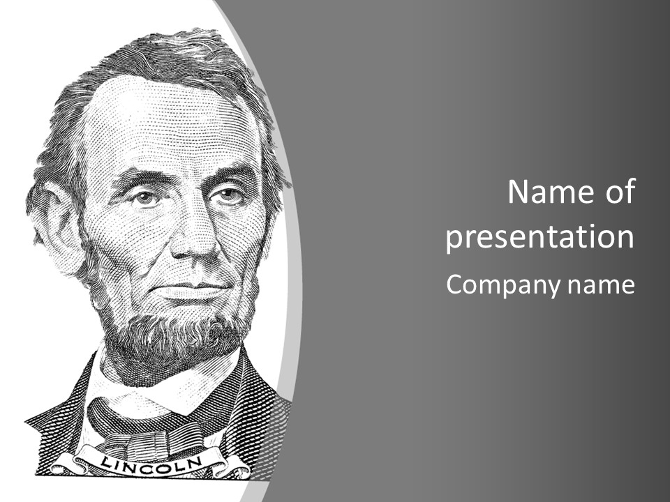 Great Portrait Number  PowerPoint Template