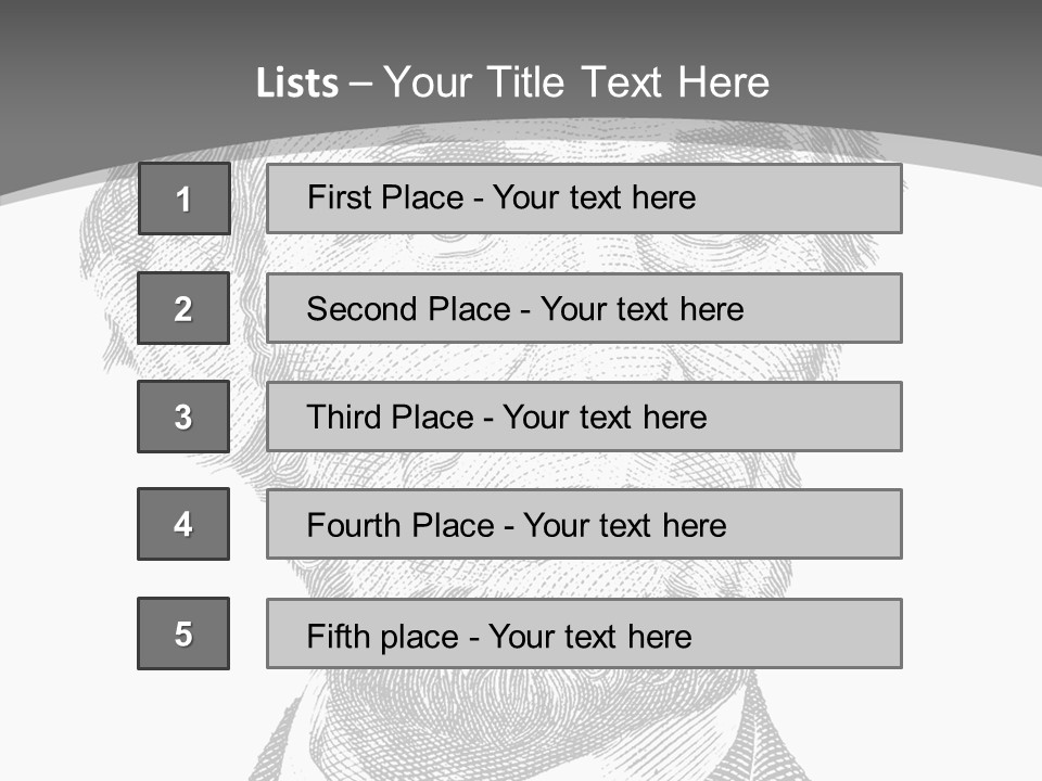 Great Portrait Number  PowerPoint Template
