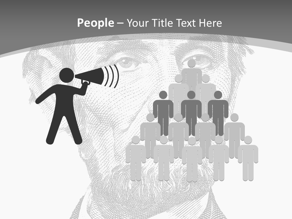 Great Portrait Number  PowerPoint Template