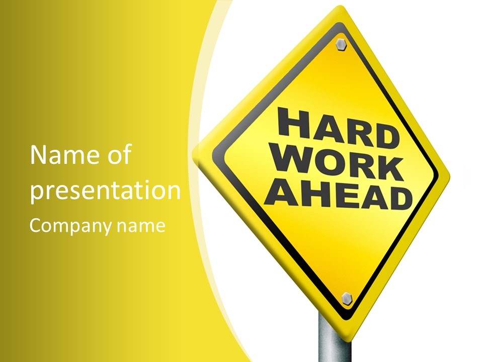 Intensive Ahead Yellow PowerPoint Template