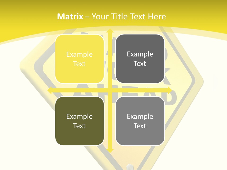 Intensive Ahead Yellow PowerPoint Template