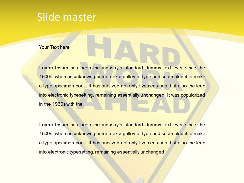 Intensive Ahead Yellow PowerPoint Template