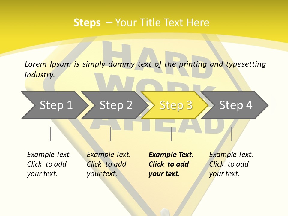 Intensive Ahead Yellow PowerPoint Template