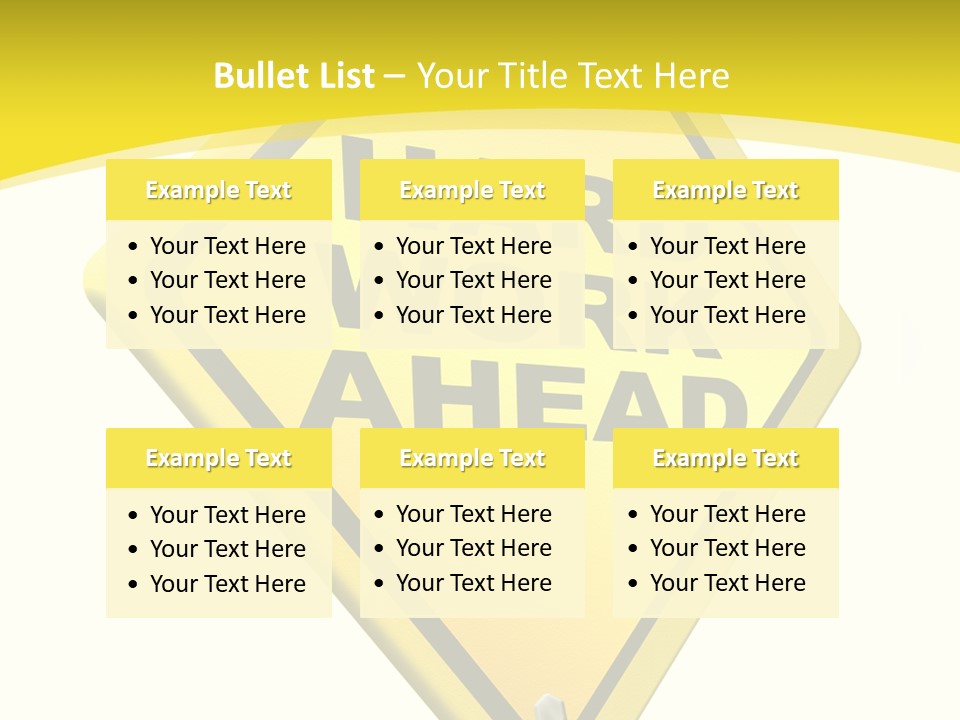 Intensive Ahead Yellow PowerPoint Template