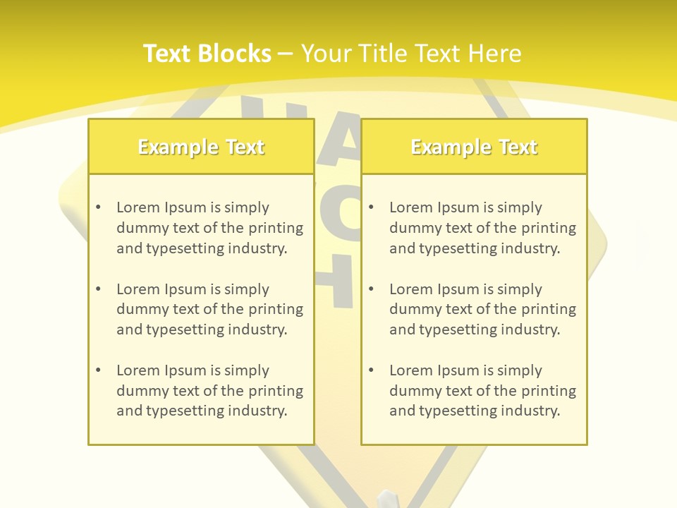 Intensive Ahead Yellow PowerPoint Template