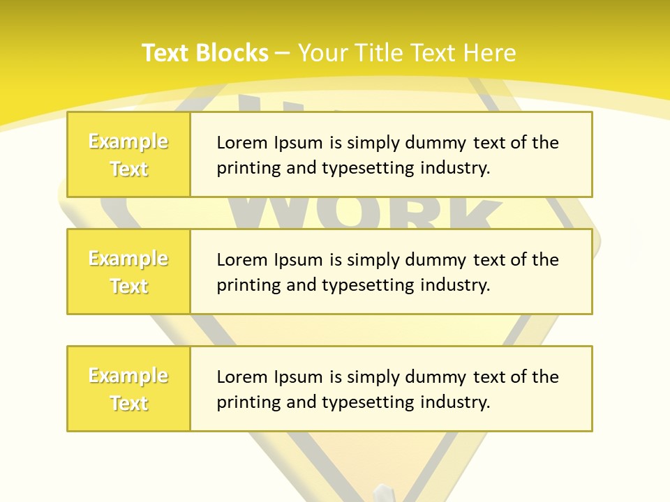 Intensive Ahead Yellow PowerPoint Template