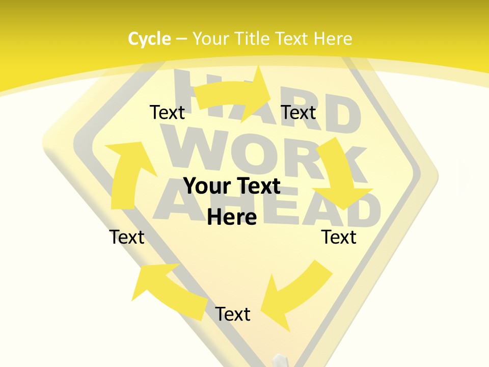 Intensive Ahead Yellow PowerPoint Template