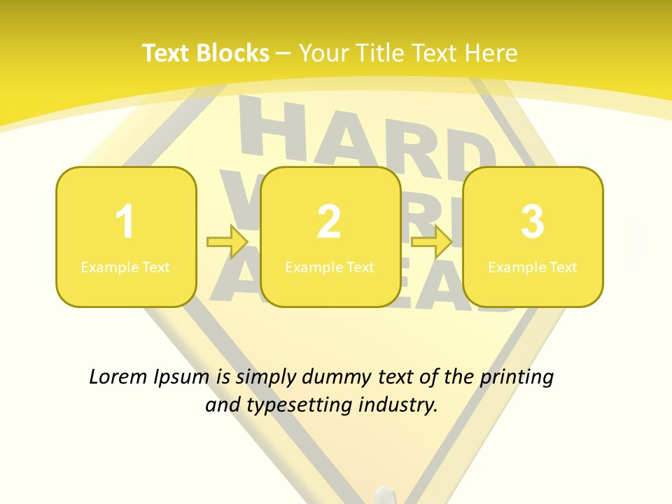 Intensive Ahead Yellow PowerPoint Template