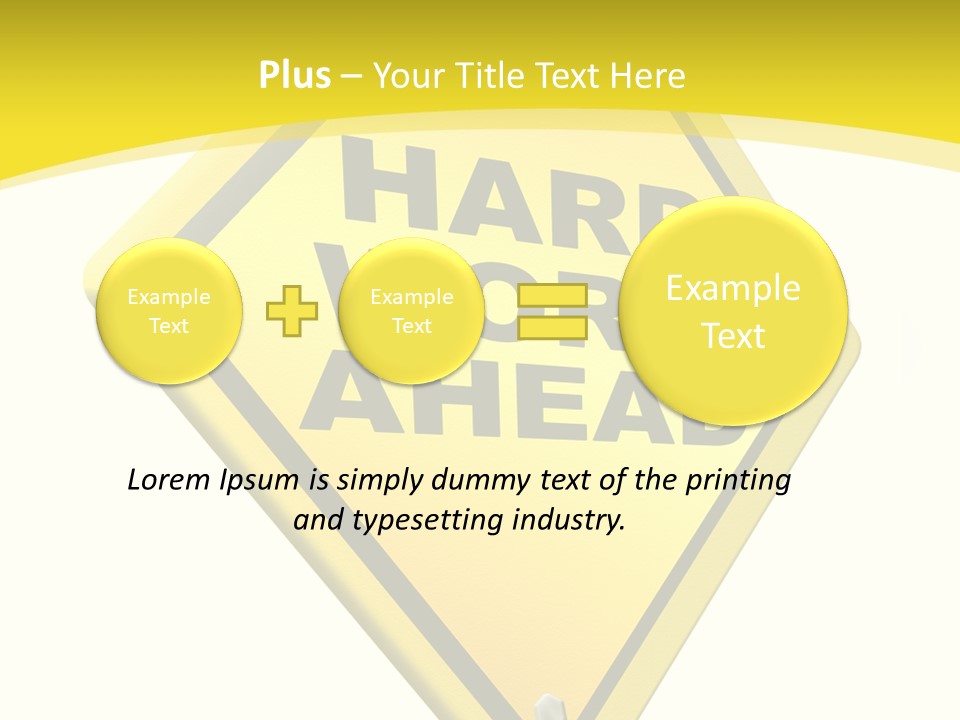 Intensive Ahead Yellow PowerPoint Template