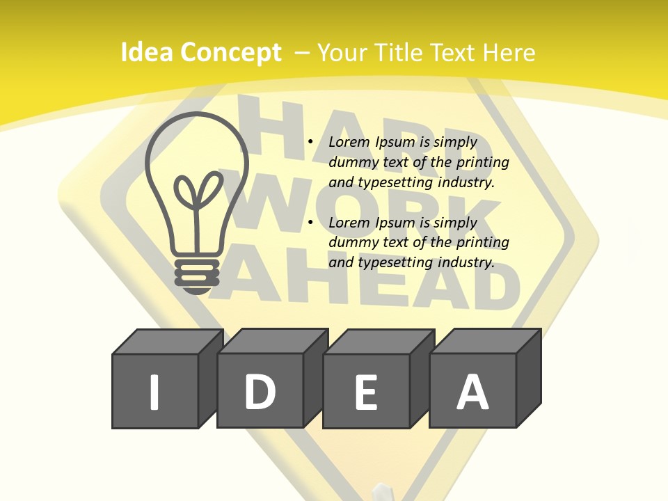 Intensive Ahead Yellow PowerPoint Template