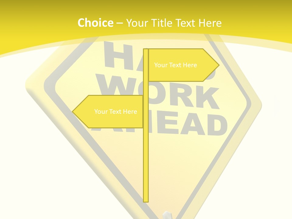 Intensive Ahead Yellow PowerPoint Template