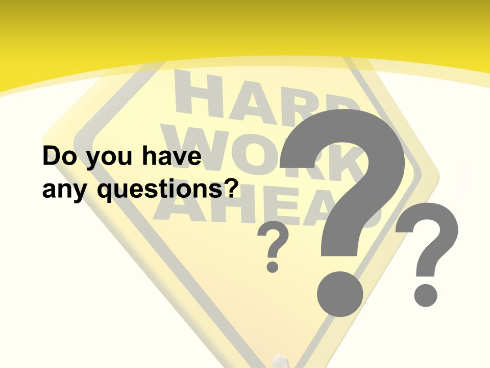 Intensive Ahead Yellow PowerPoint Template