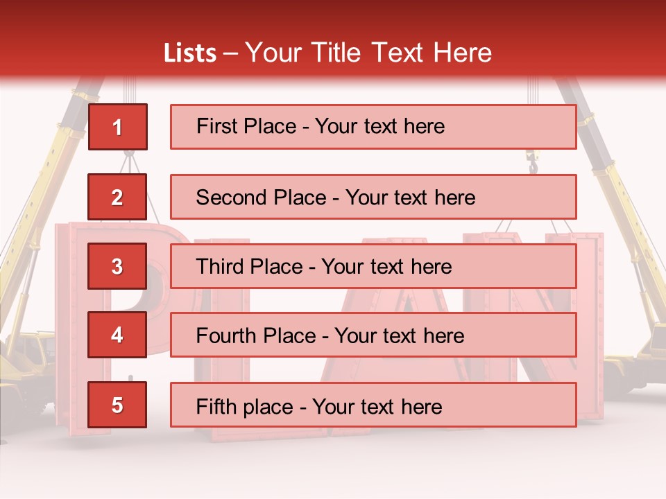 A Crane Is Lifting The Word Plan Out Of The Ground PowerPoint Template