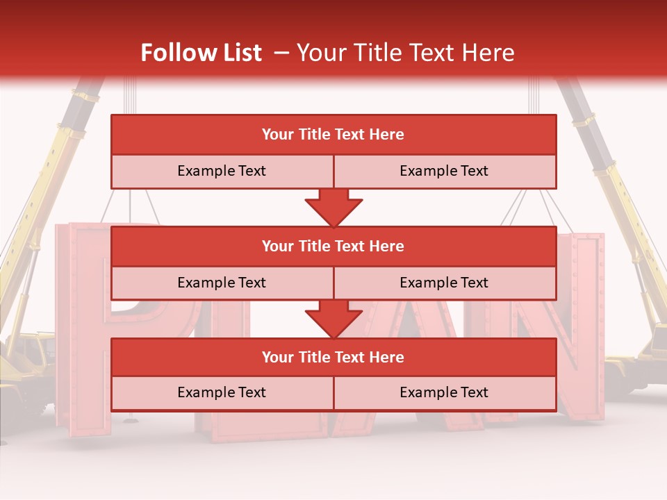A Crane Is Lifting The Word Plan Out Of The Ground PowerPoint Template
