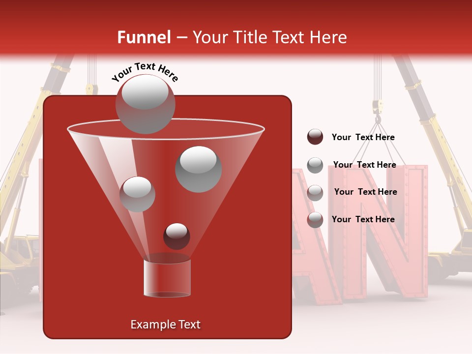 A Crane Is Lifting The Word Plan Out Of The Ground PowerPoint Template