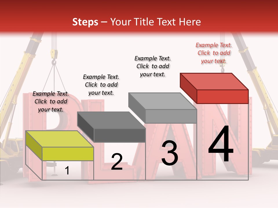 A Crane Is Lifting The Word Plan Out Of The Ground PowerPoint Template