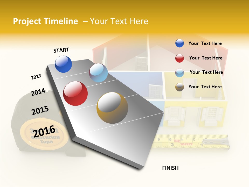 Mark Centimeter Ruler PowerPoint Template