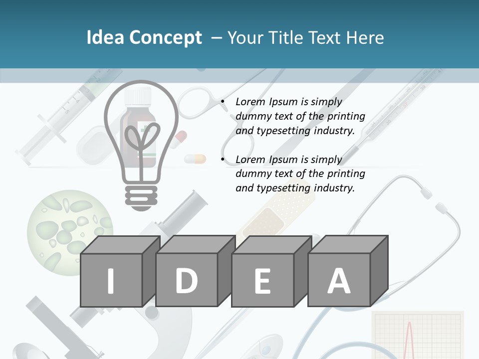 Health Medicine Implement PowerPoint Template