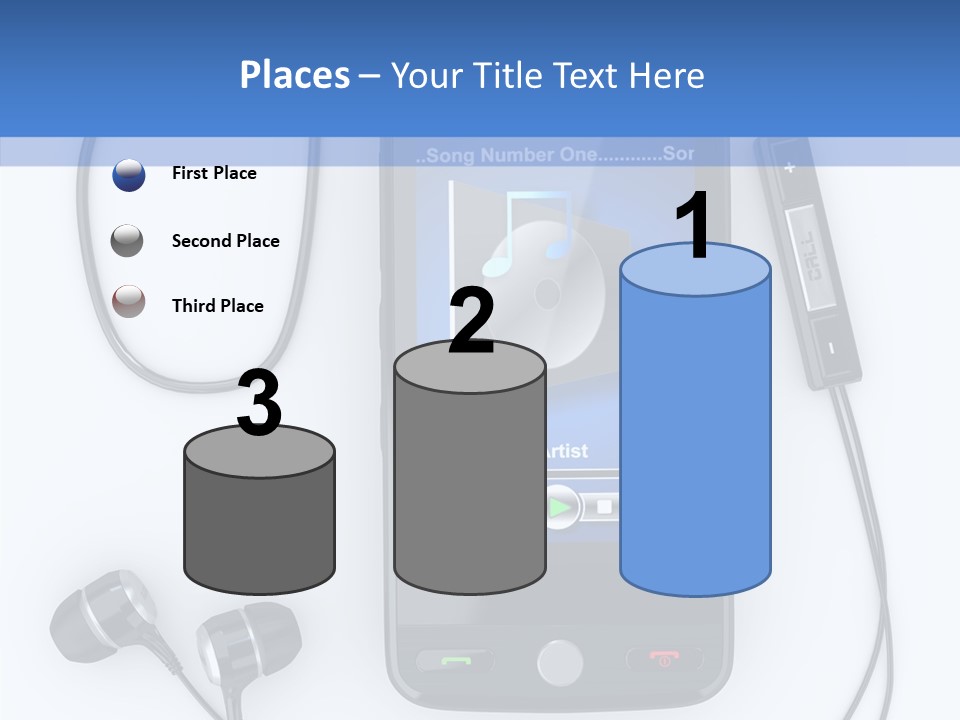 Earphone Nobody Audio PowerPoint Template