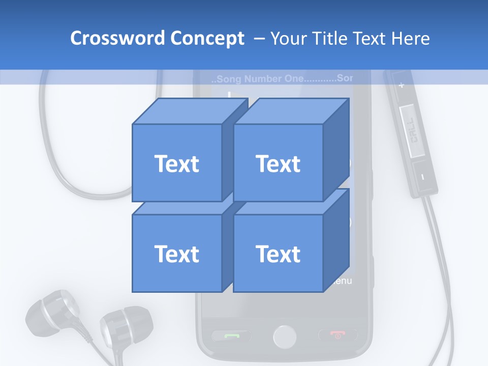 Earphone Nobody Audio PowerPoint Template