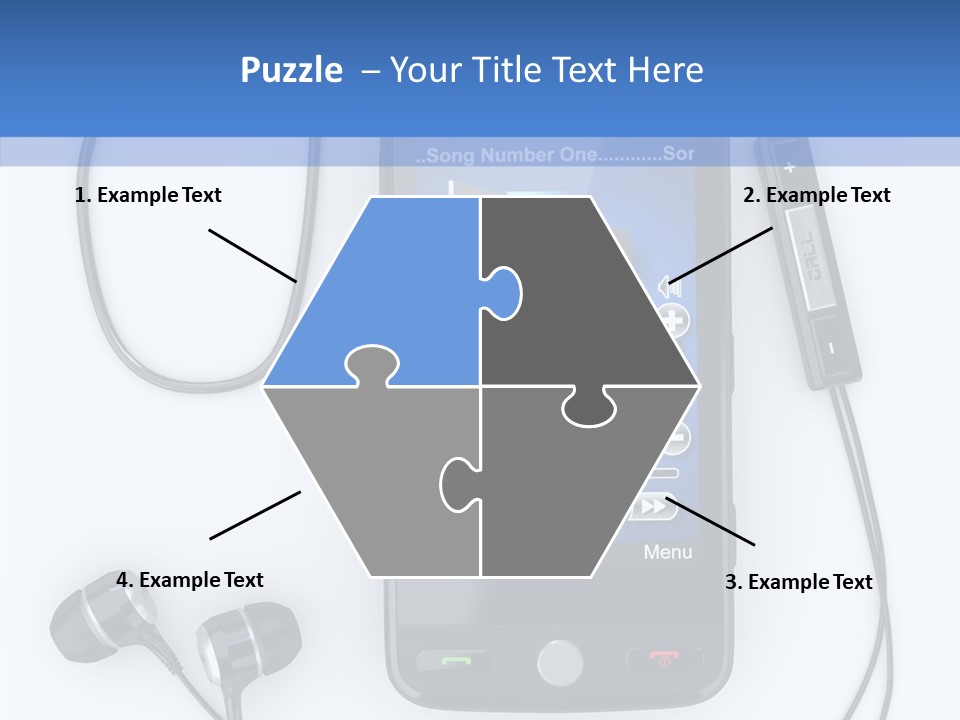 Earphone Nobody Audio PowerPoint Template