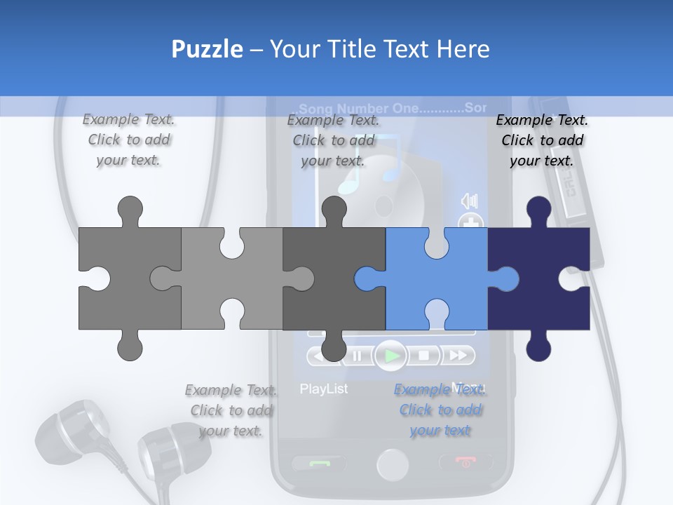 Earphone Nobody Audio PowerPoint Template