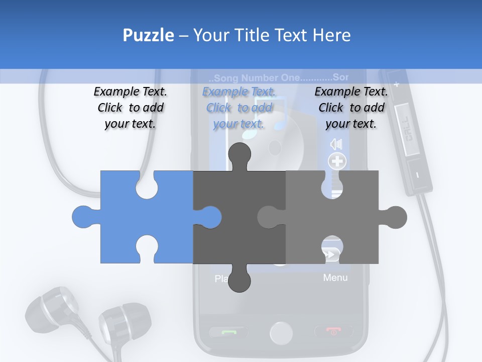 Earphone Nobody Audio PowerPoint Template