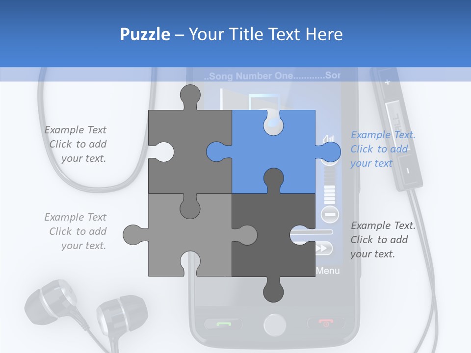 Earphone Nobody Audio PowerPoint Template