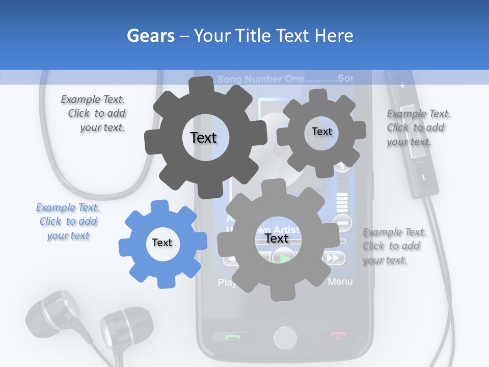 Earphone Nobody Audio PowerPoint Template