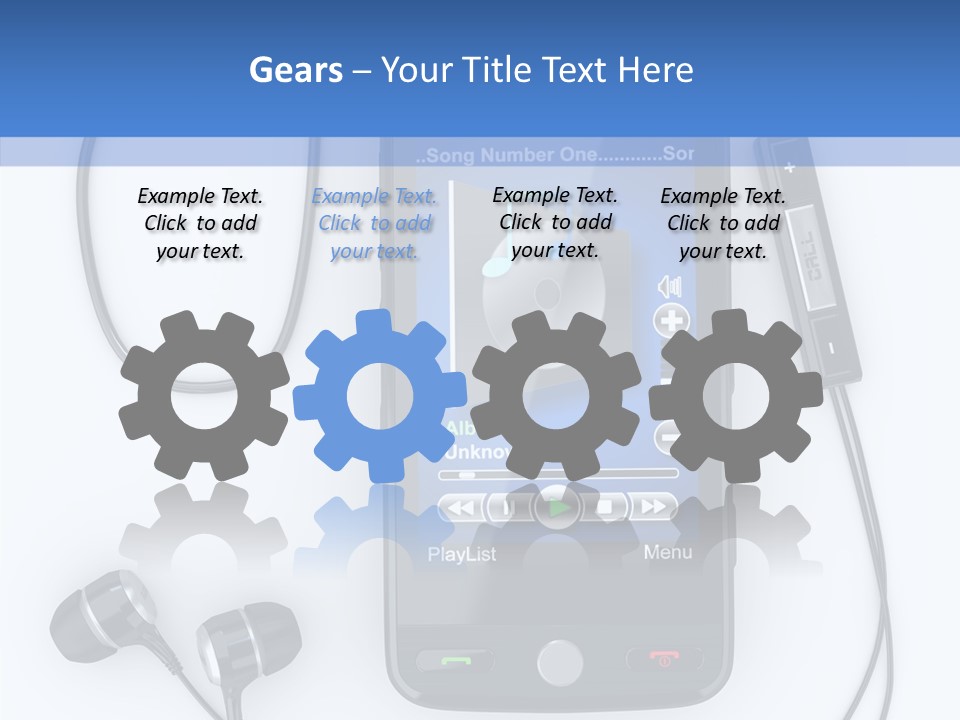 Earphone Nobody Audio PowerPoint Template