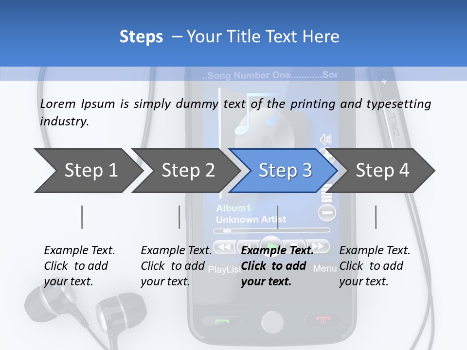 Earphone Nobody Audio PowerPoint Template