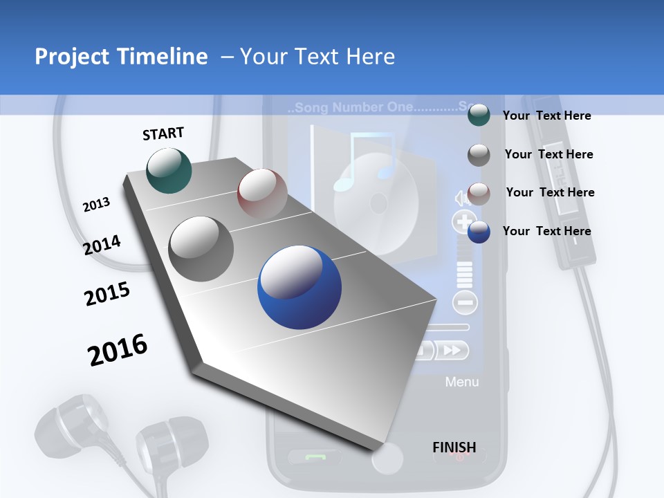 Earphone Nobody Audio PowerPoint Template