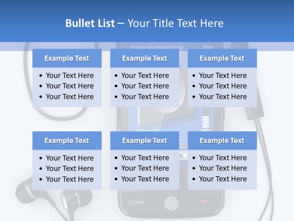 Earphone Nobody Audio PowerPoint Template