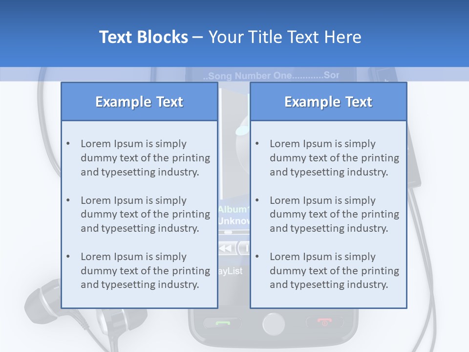 Earphone Nobody Audio PowerPoint Template
