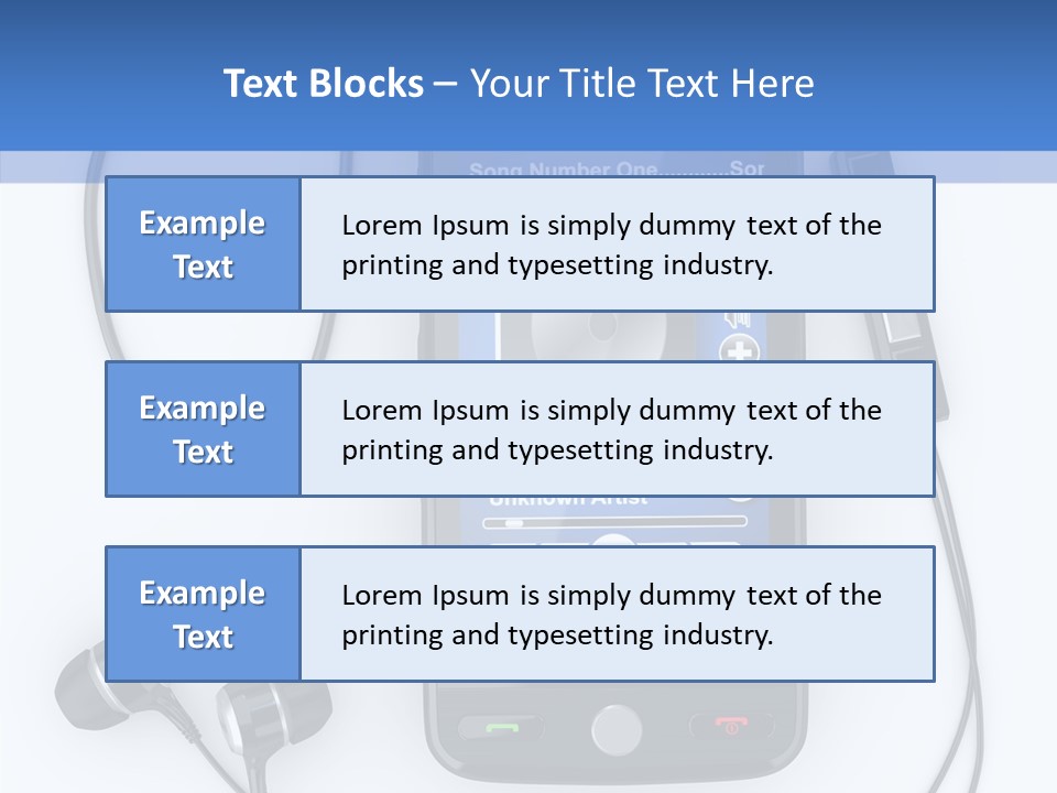 Earphone Nobody Audio PowerPoint Template