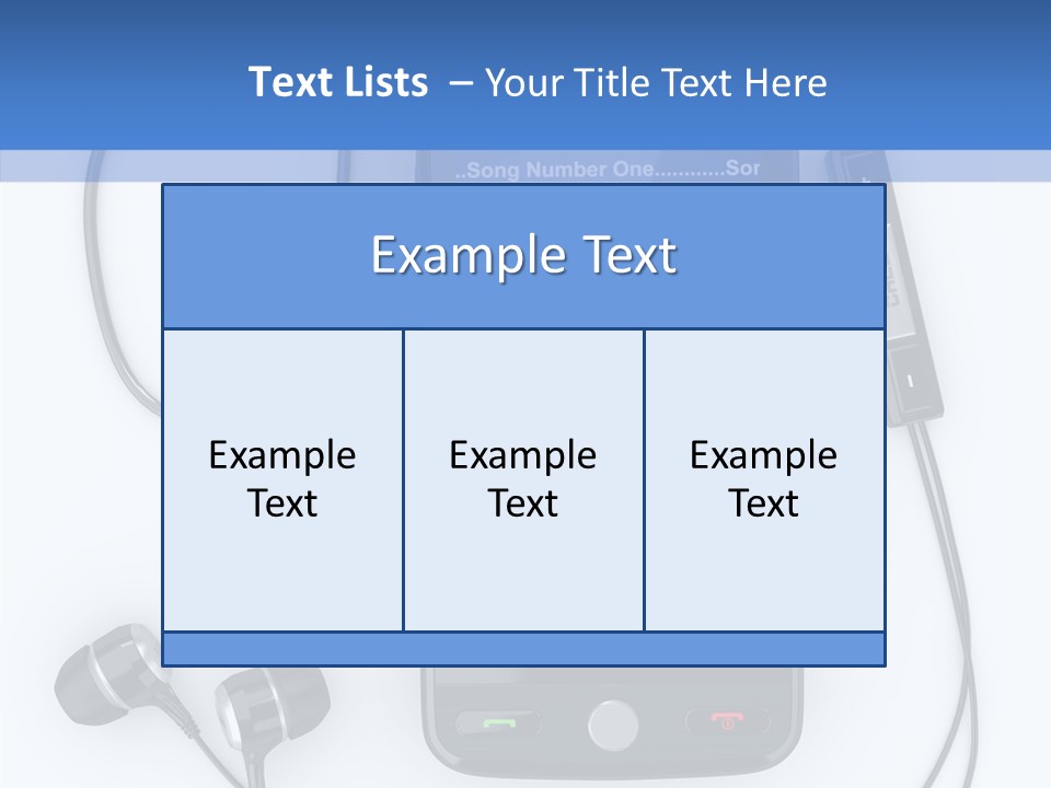 Earphone Nobody Audio PowerPoint Template