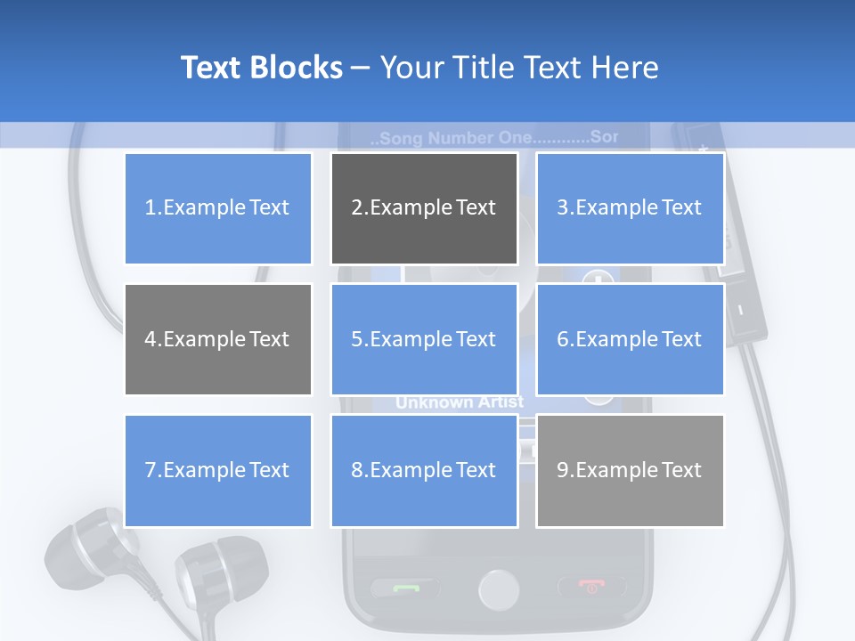 Earphone Nobody Audio PowerPoint Template