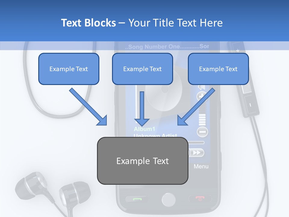 Earphone Nobody Audio PowerPoint Template