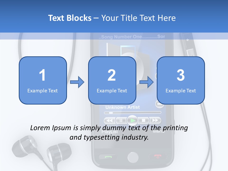 Earphone Nobody Audio PowerPoint Template