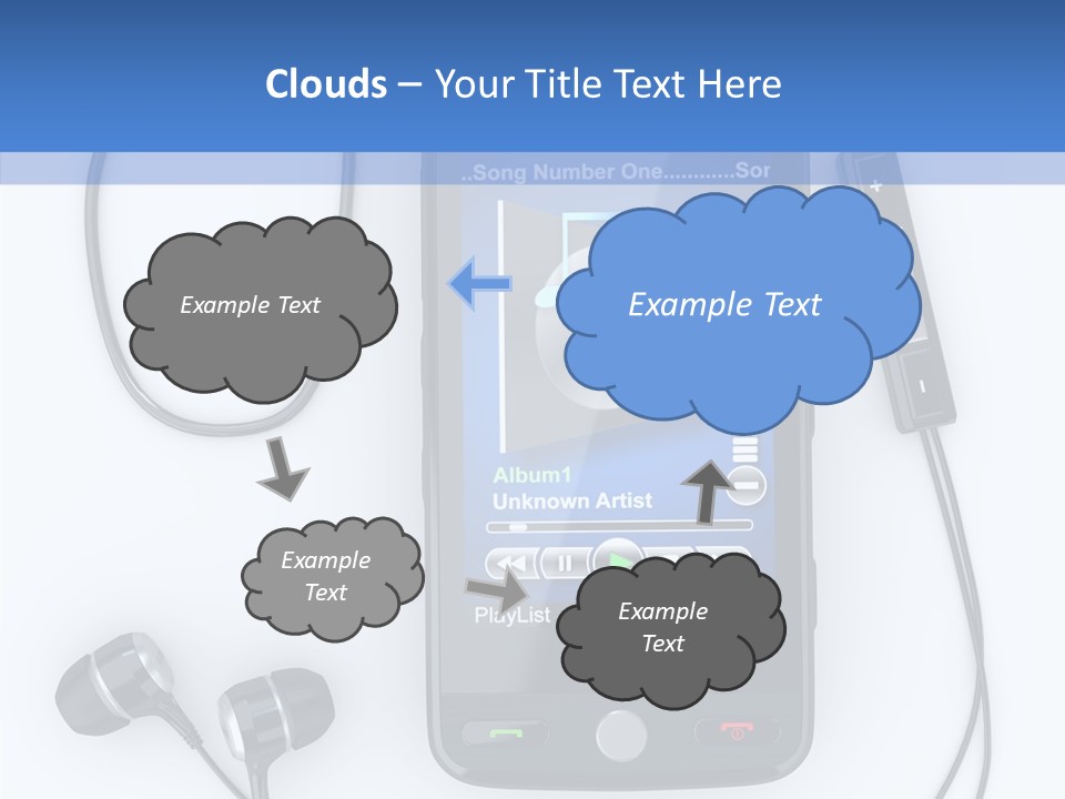 Earphone Nobody Audio PowerPoint Template