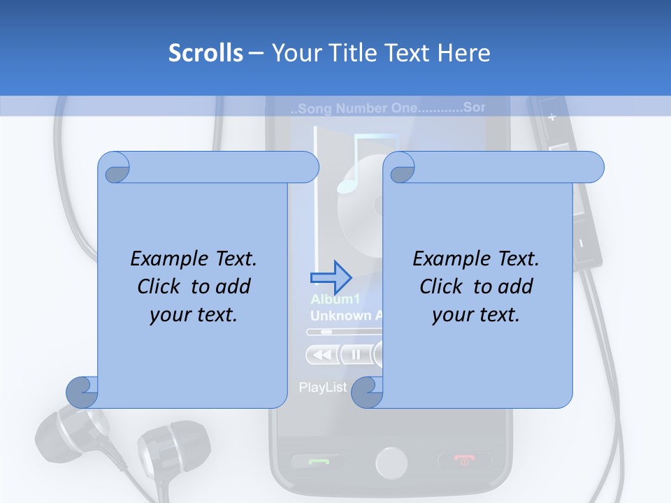 Earphone Nobody Audio PowerPoint Template