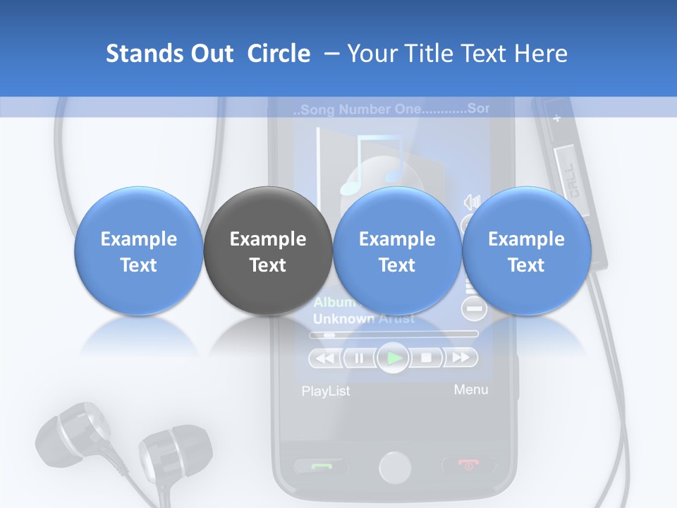 Earphone Nobody Audio PowerPoint Template