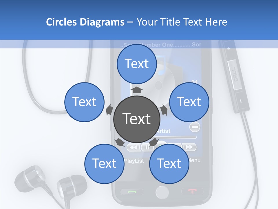 Earphone Nobody Audio PowerPoint Template