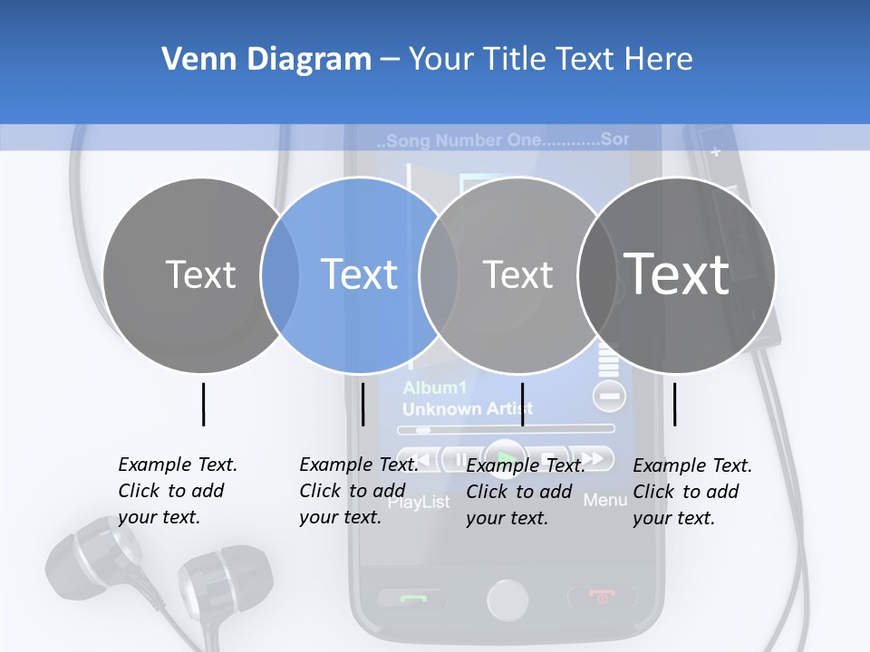 Earphone Nobody Audio PowerPoint Template