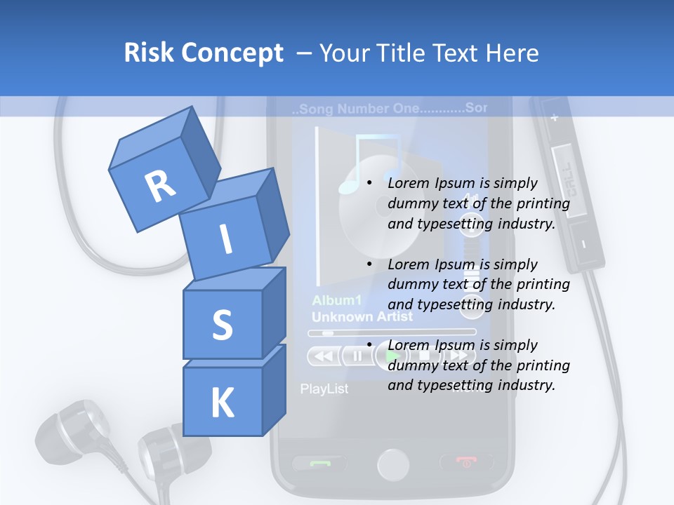 Earphone Nobody Audio PowerPoint Template