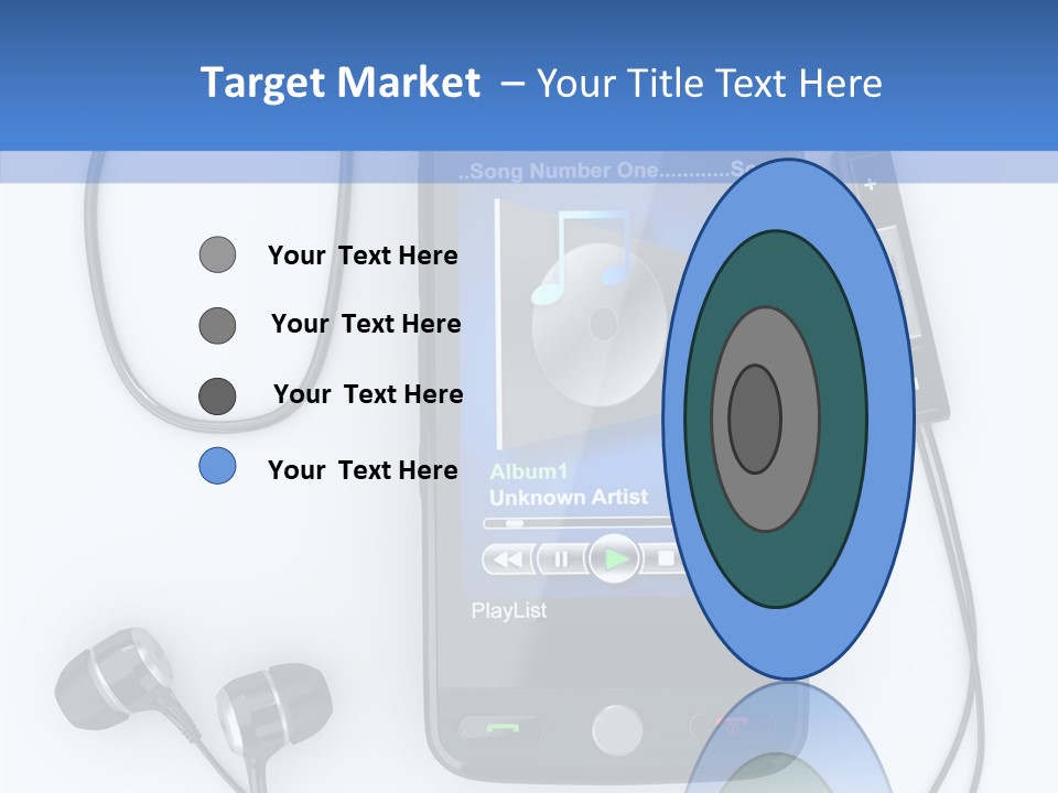 Earphone Nobody Audio PowerPoint Template