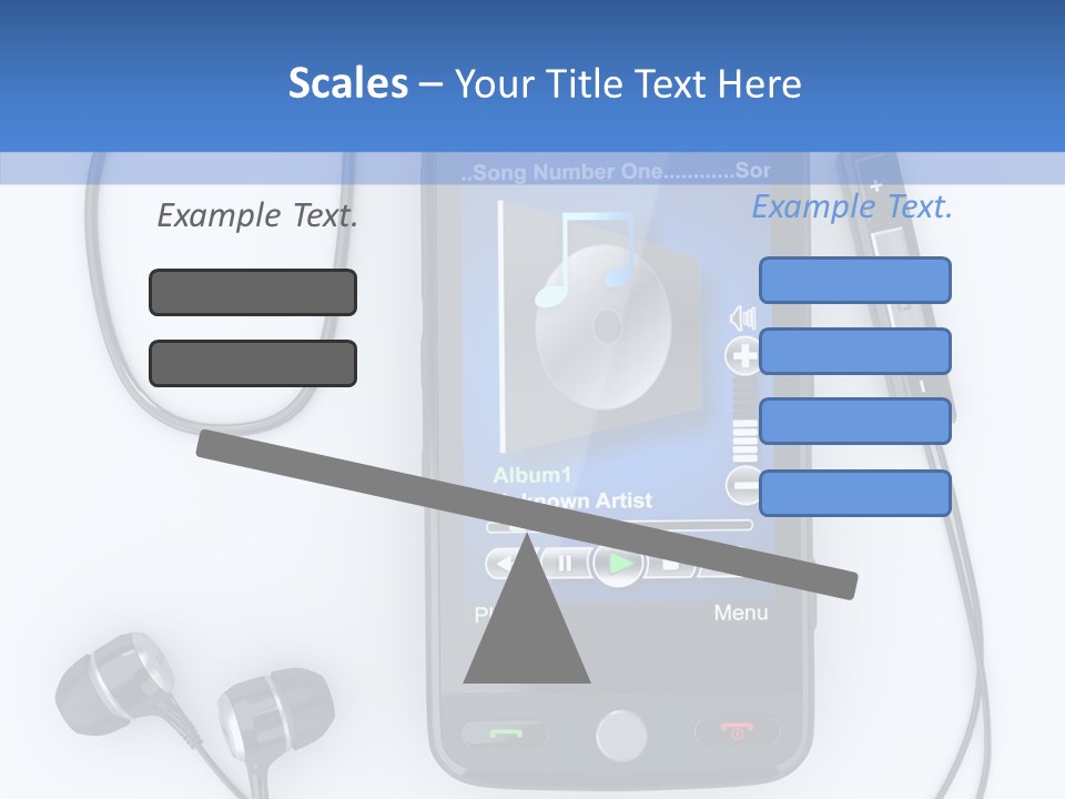 Earphone Nobody Audio PowerPoint Template