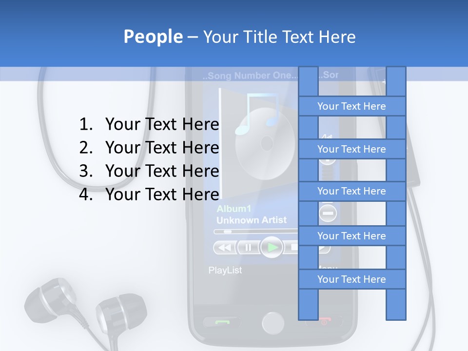 Earphone Nobody Audio PowerPoint Template